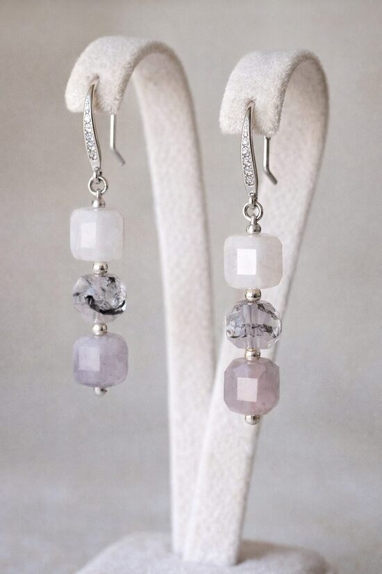 Dabīgo pērļu auskari "Austrālijas spārns"